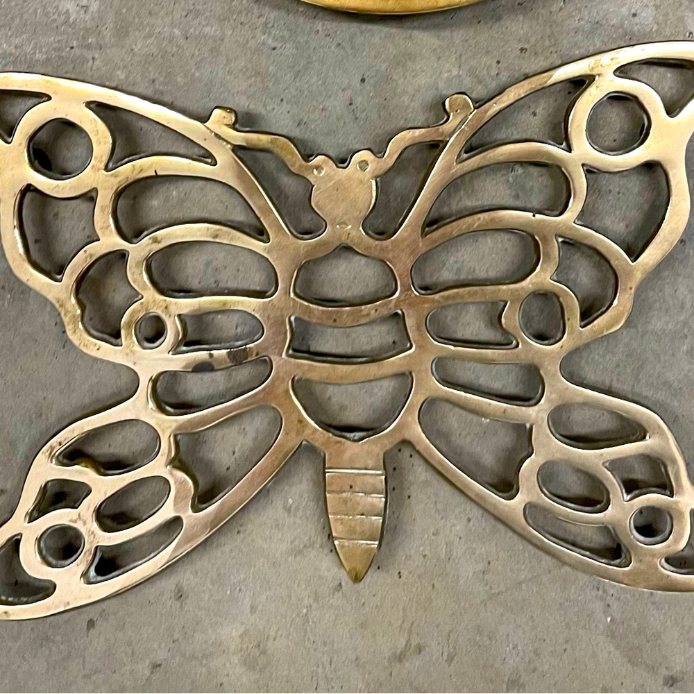 Brass Butterfly trivet